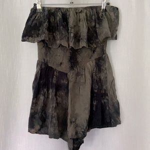 Black and Green Romper